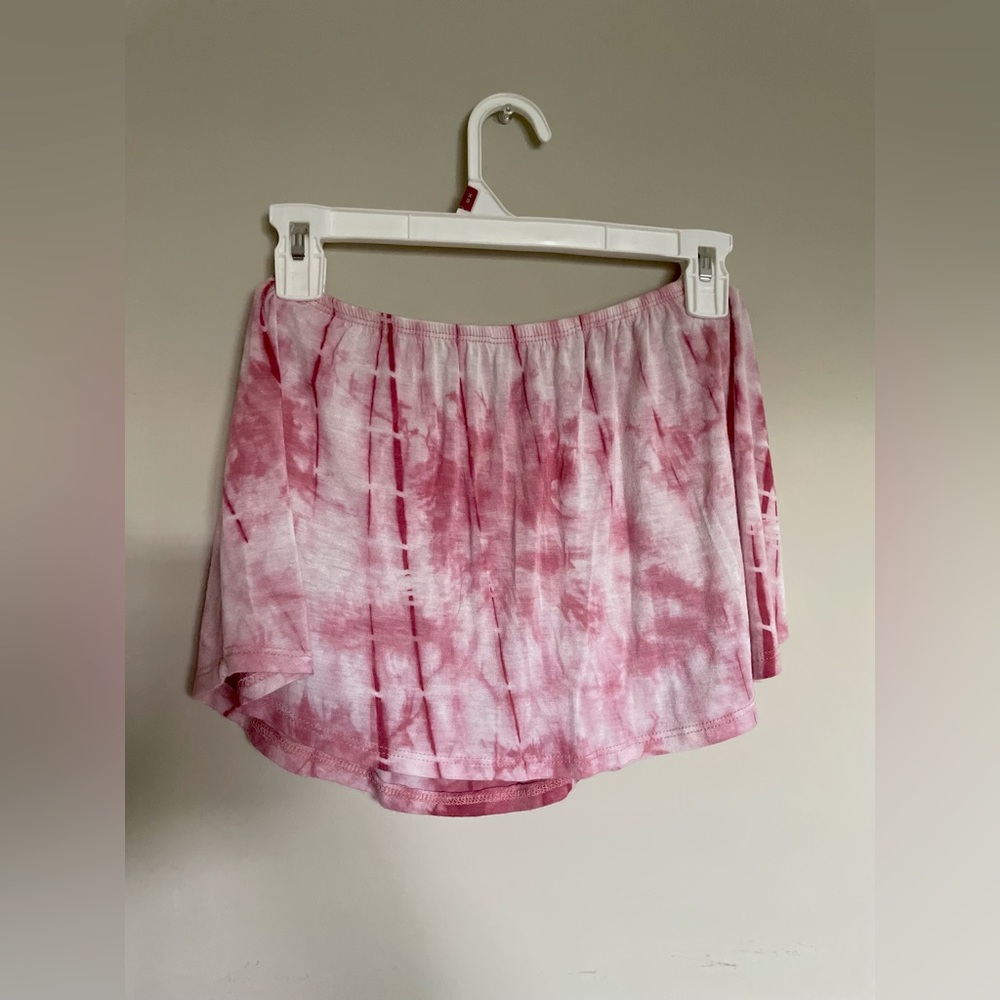Charlotte Russe pink tie-dye sleeveless crop top (small)